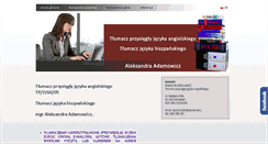 Desktop Screenshot of angielskitlumaczeniaprzysiegle.com