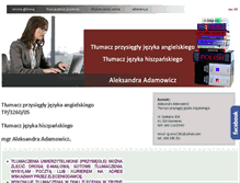 Tablet Screenshot of angielskitlumaczeniaprzysiegle.com